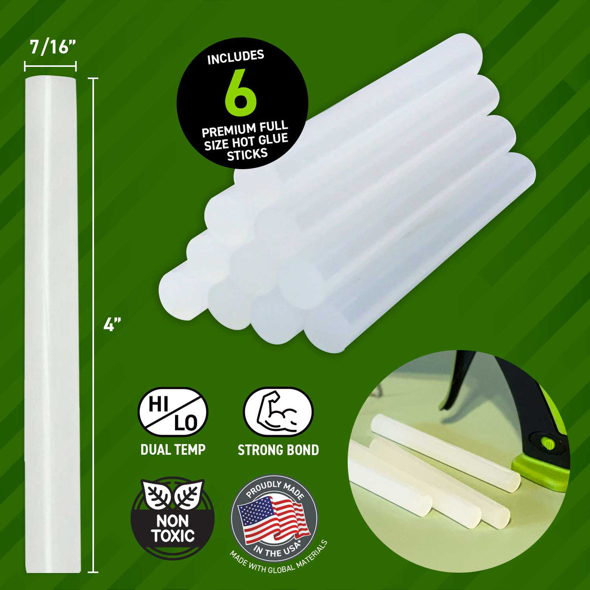 (10 PK) ALL TMP STD GLU STIX 4IN6PK