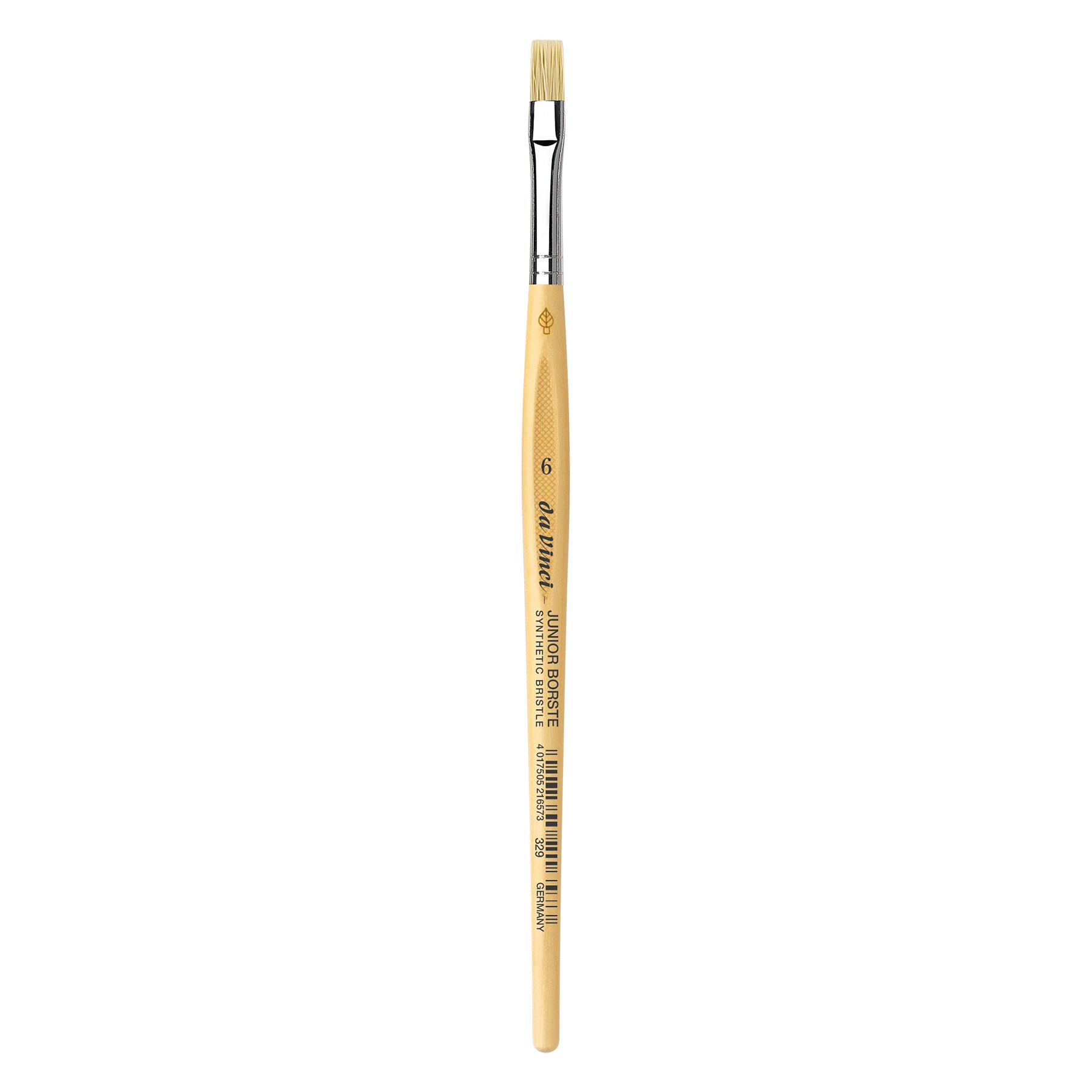 JUNIOR BORSTE Synthetic Student Brush, Synthetic, Tempera, Flat, Series 329, Size 6