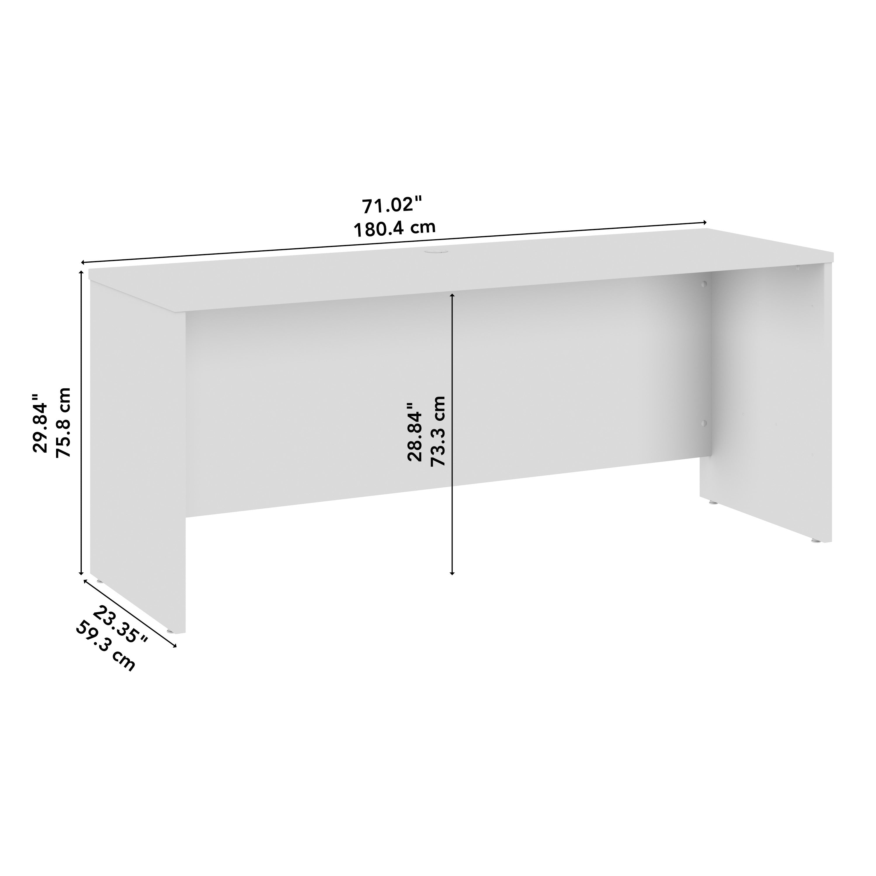 Bush Business Furniture Studio C 72W x 24D Credenza Desk in Natural Elm - 71.02" Width x 23.35" Depth x 29.84" Height