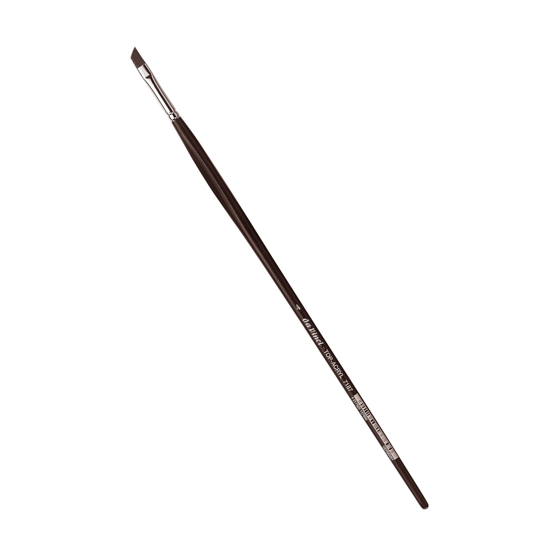 TOP-ACRYL Red-Brown Brush, Synthetic, Acrylic & Oil, Slant, Series 7187, Size 4