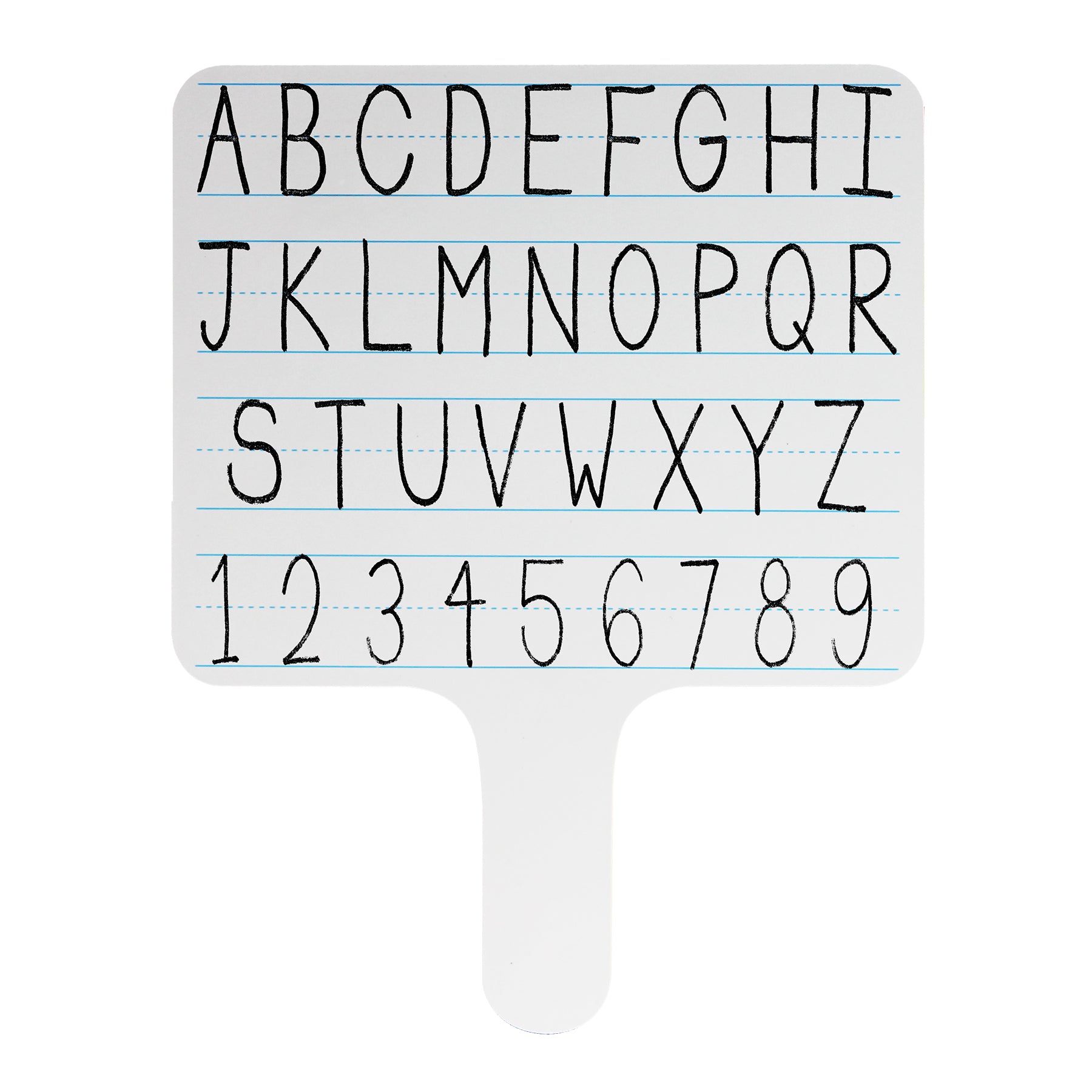 Two-Sided Rectangular Dry Erase Writing Paddle, Lined/Blank, 7.75" x 10", Pack of 6