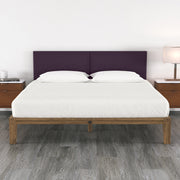 Jaxx Panelist Modern Padded Headboard- Set of 2 Wall Mounted Panels (Each 22.5" x 38")- King Double Tall, Vegan Leather, Kalamata Purple