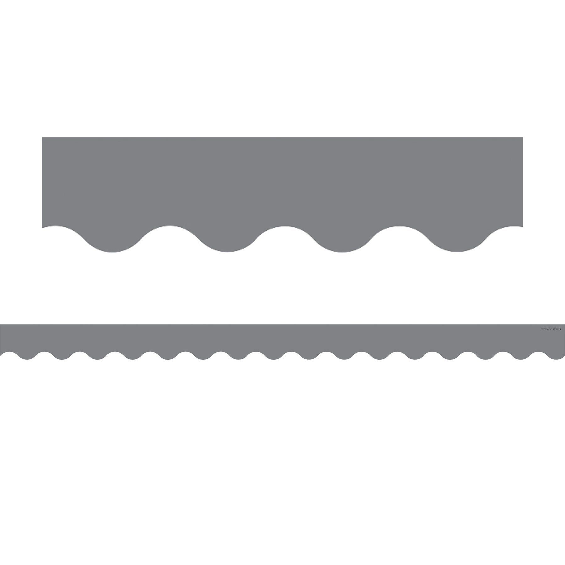 Gray Scalloped Border Trim