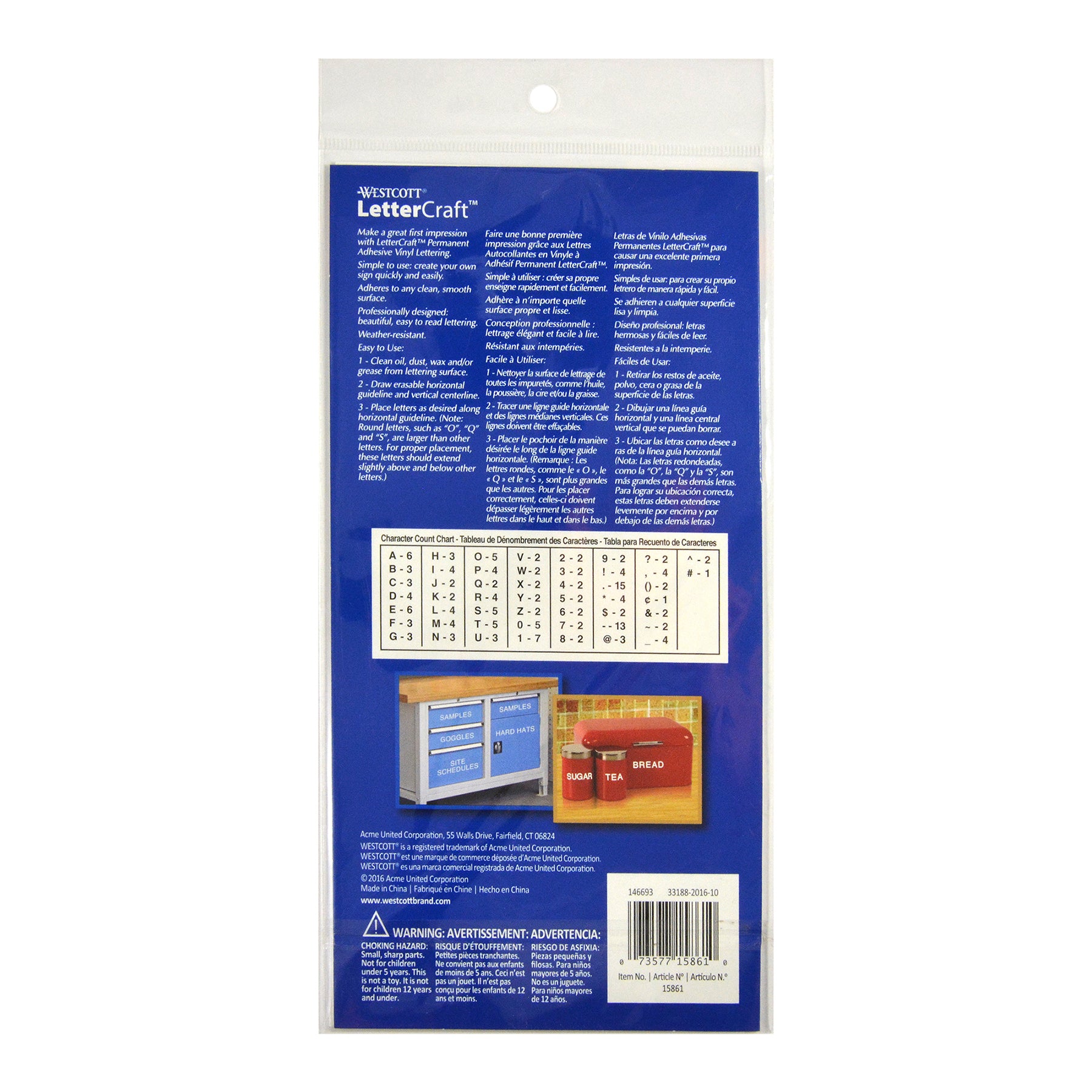 LetterCraft Permanent Vinyl Lettering, Helvetica, 1-Inch, White