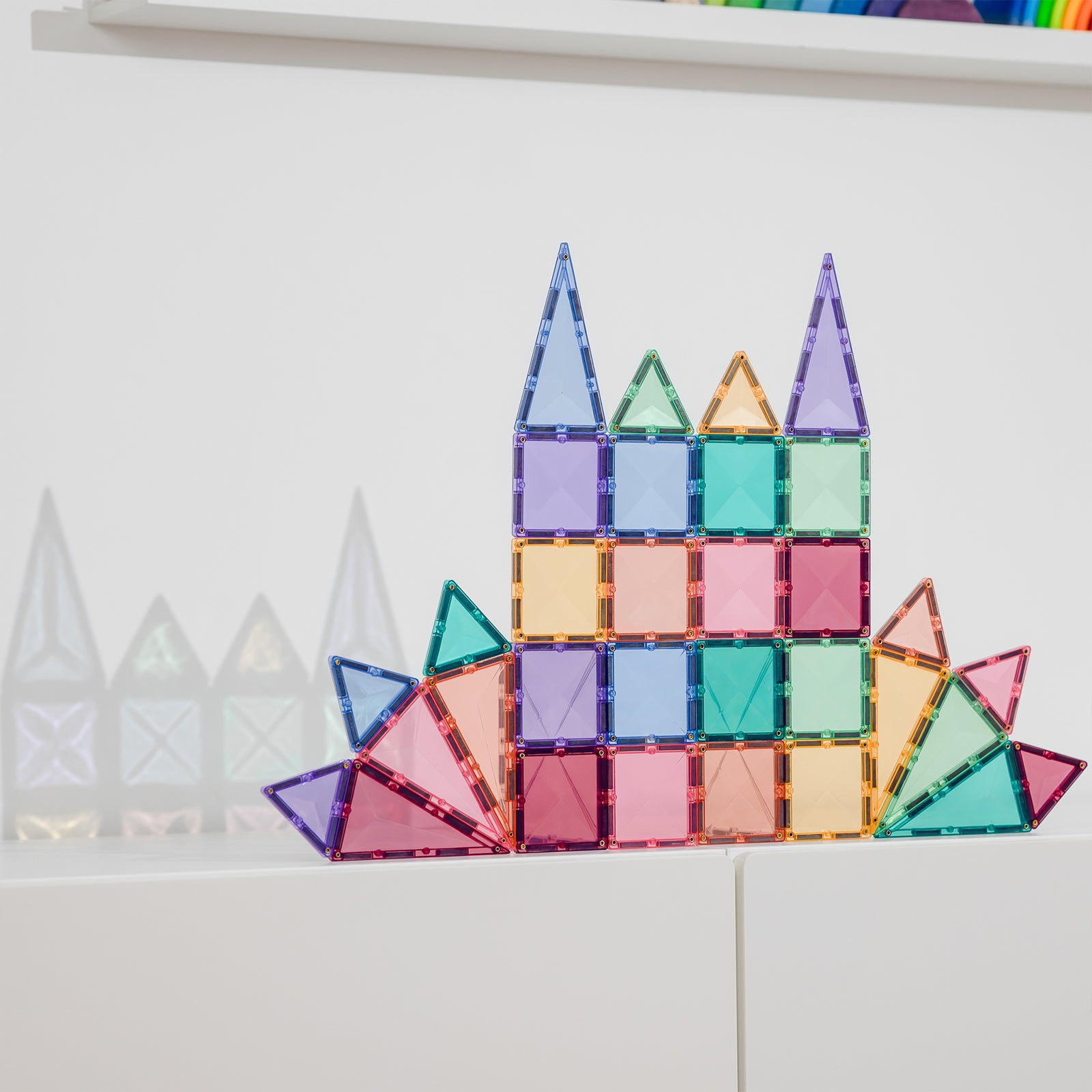 Magnetic Tiles Pastel Mini Pack, 32 Pieces
