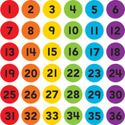 Spot On® Carpet Markers Numbers 1–36 - 4"