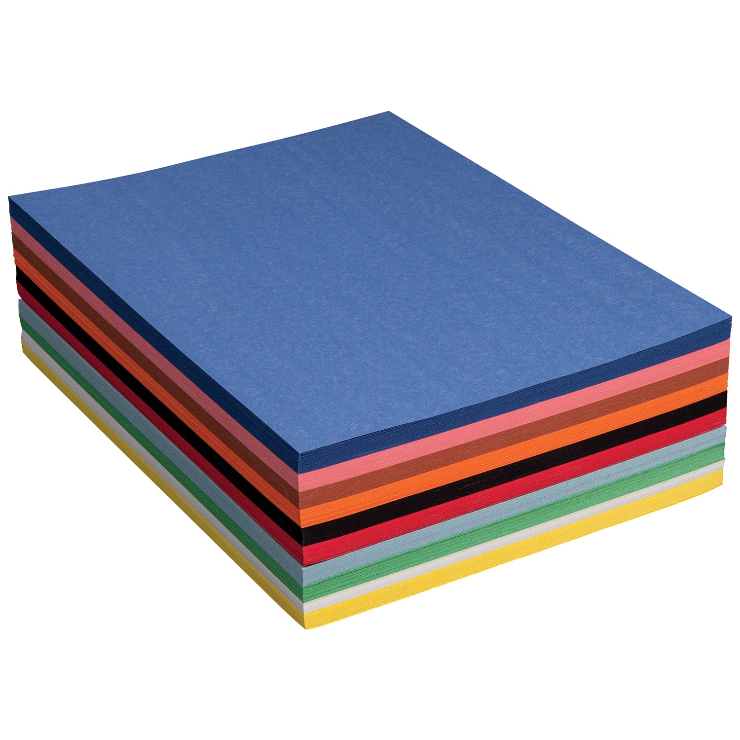Construction Paper, Standard Weight, 10 Assorted Colors, 9" x 12", 500 Sheets