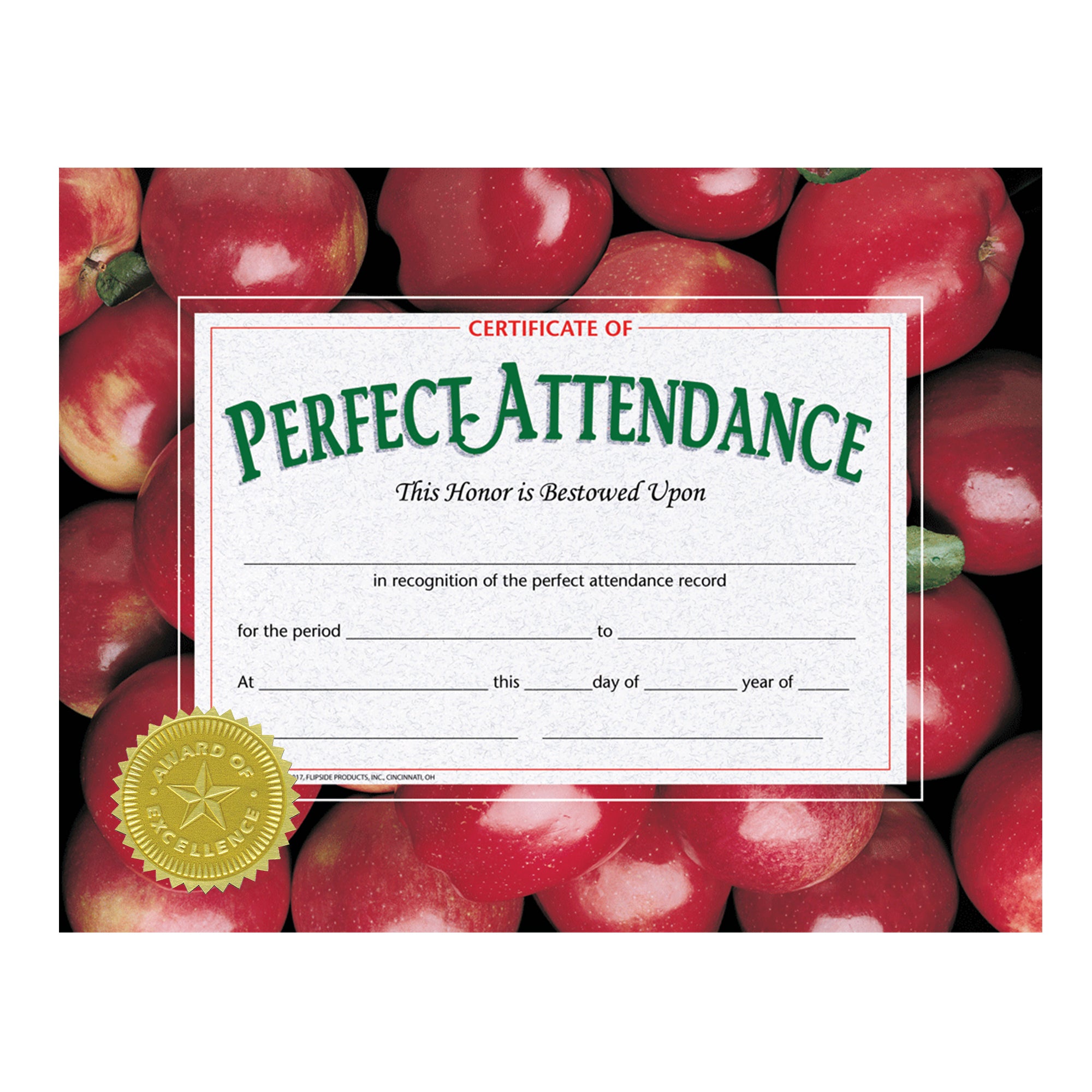 Gold Foil Embossed Seals, Award of Excellence
