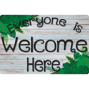Computer Mouse Pad, 8" x 10", Everyone is Welcome Here, Beech Wood, Greenery