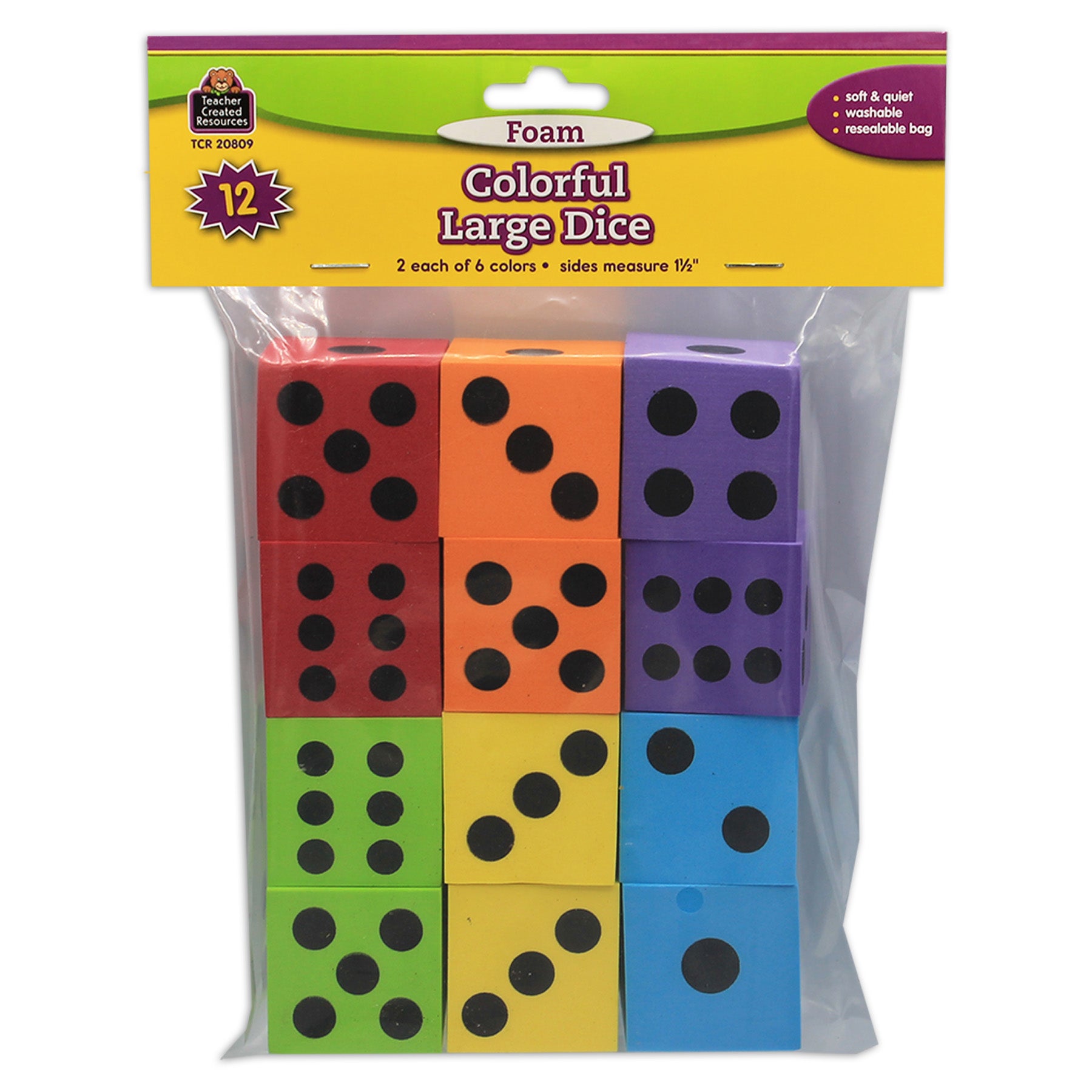 Foam Colorful Large Dice