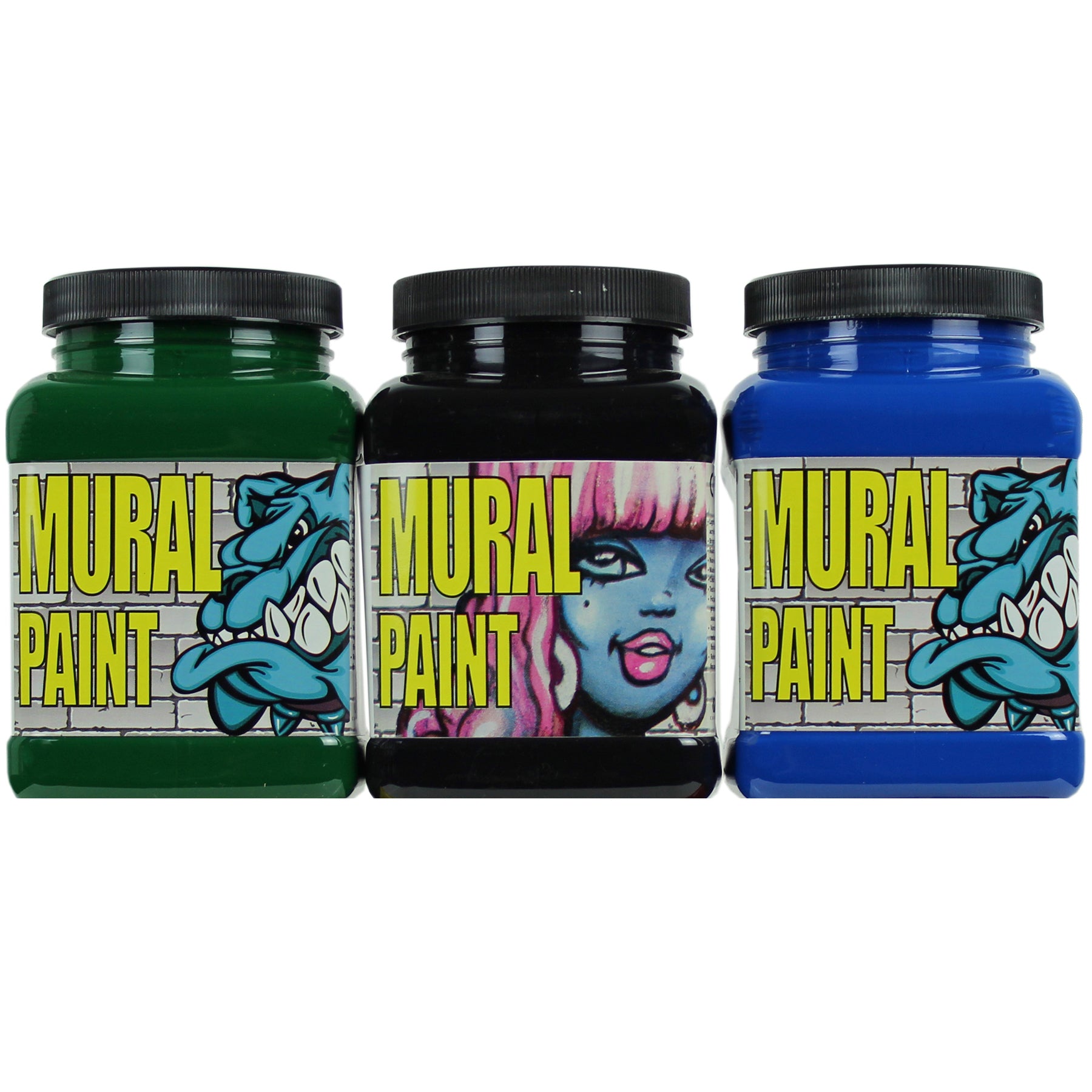 Mural Paint, Pint, 6 Primary Colors Set