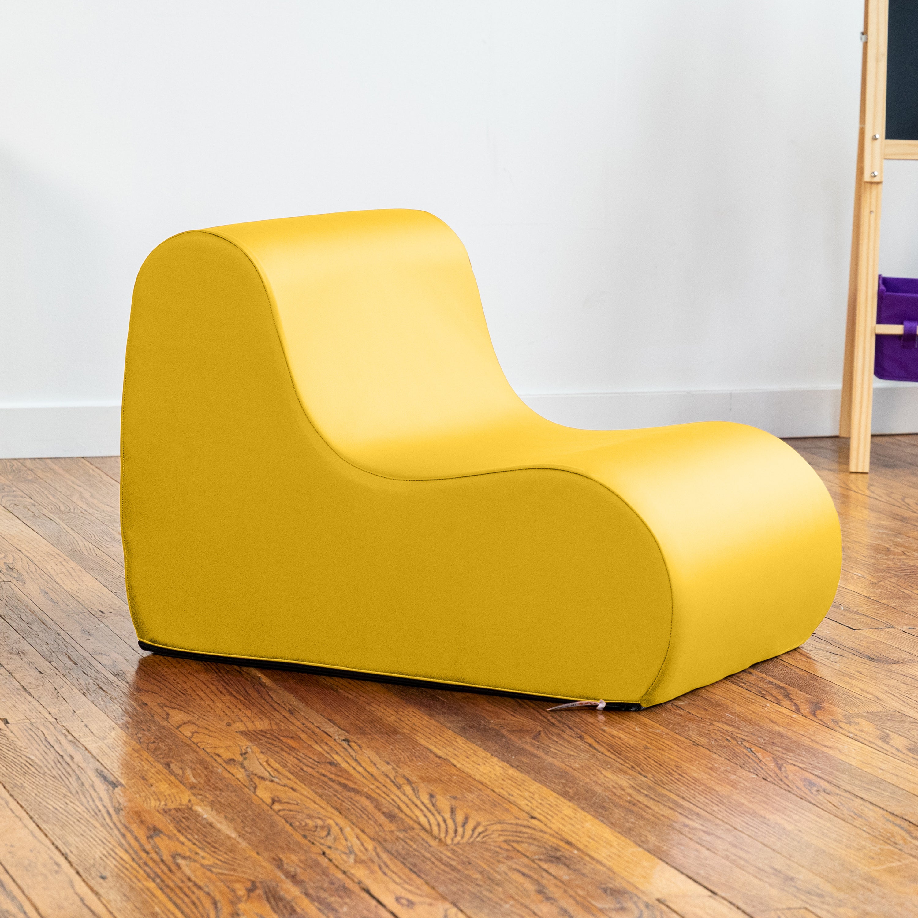 Jaxx Midtown Small Classroom Soft Foam Chair - Premium Vinyl Cover, Yellow
