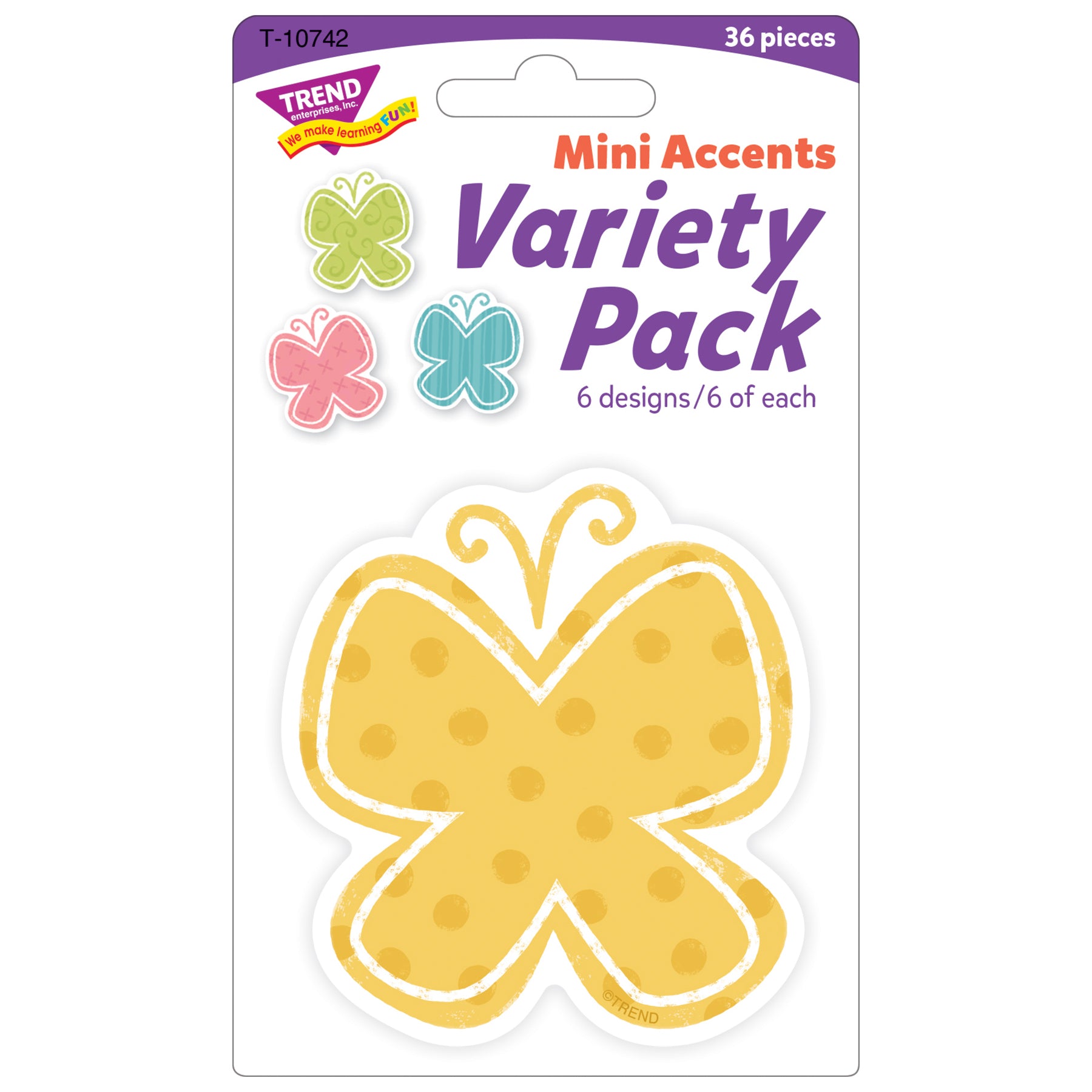 Garden Butterflies Mini Accents Variety Pack, 36 Count