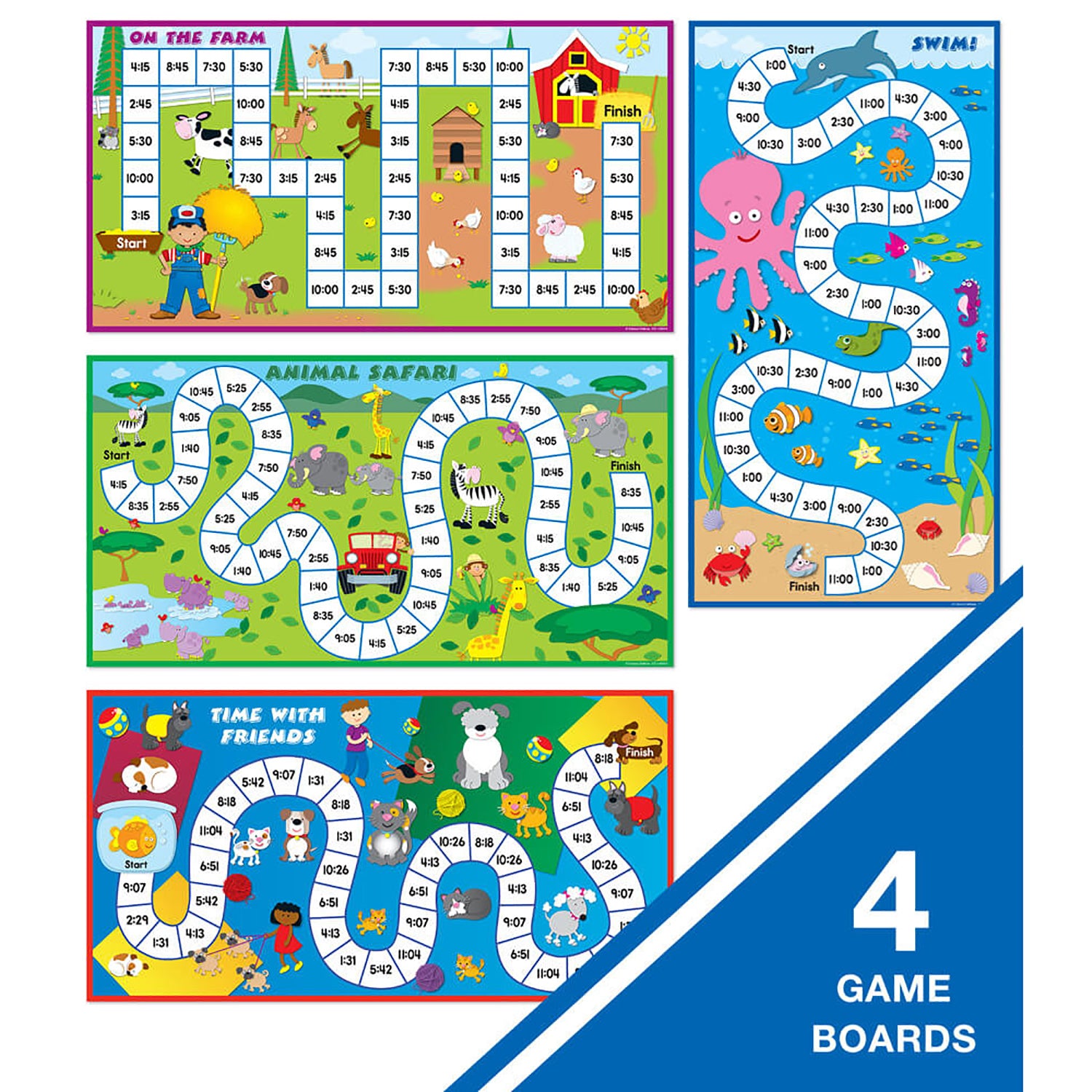 What Time Is It? Board Game, Grade K-3