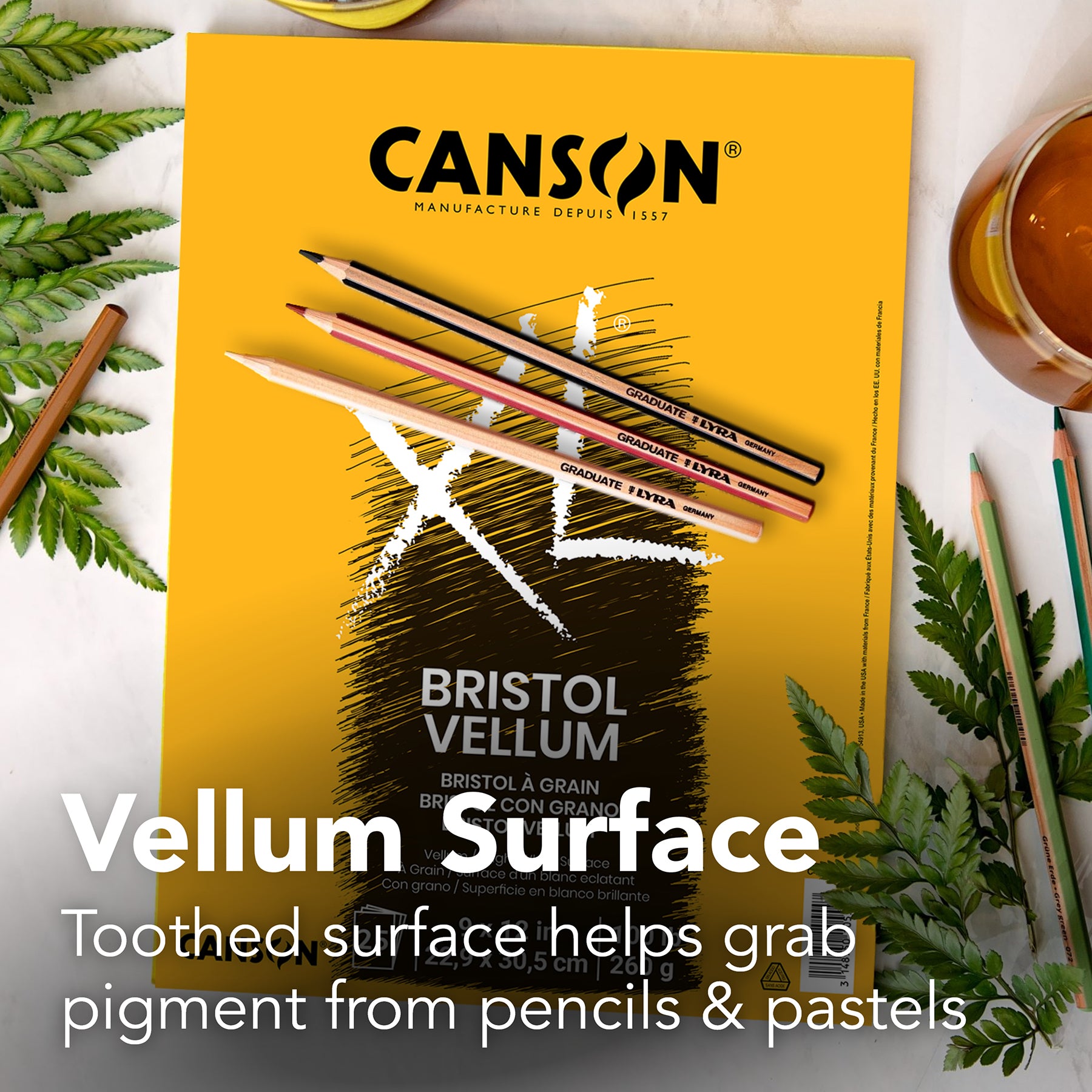 XL Series Bristol Pad, Vellum Finish, Foldover Binding, 25 Sheet, 14x17 inch, 1 Count