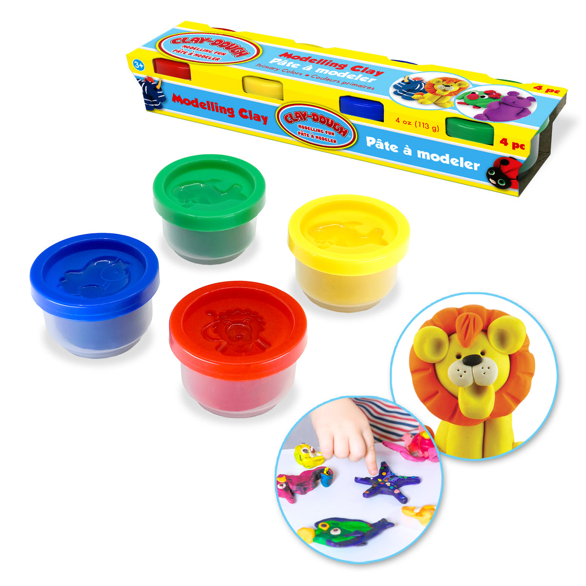 KRAFTY KIDS 4OZ CLAYDOUGH 4PK