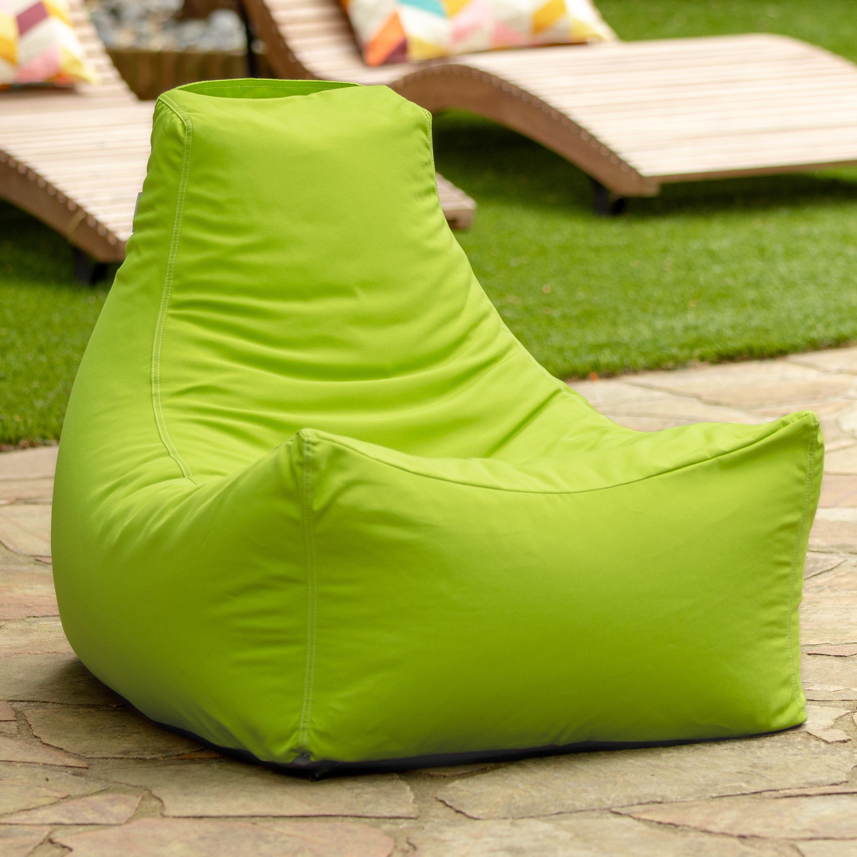 Jaxx Juniper Outdoor Bean Bag Patio Chair & Poolside Lounge, Lime Green