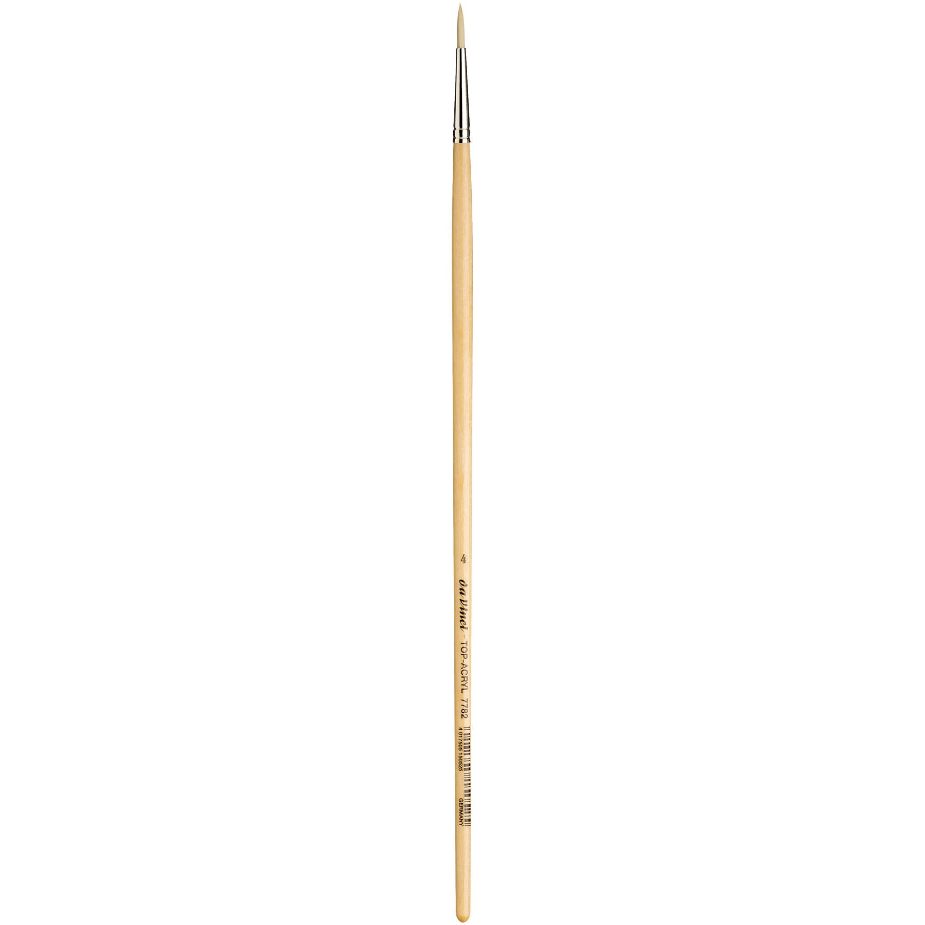 TOP-ACRYL White Brush, Synthetic, Acrylic & Oil, Round, Series 7782, Size 4