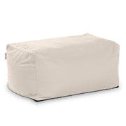 Jaxx Leon Outdoor Bean Bag Ottoman, White