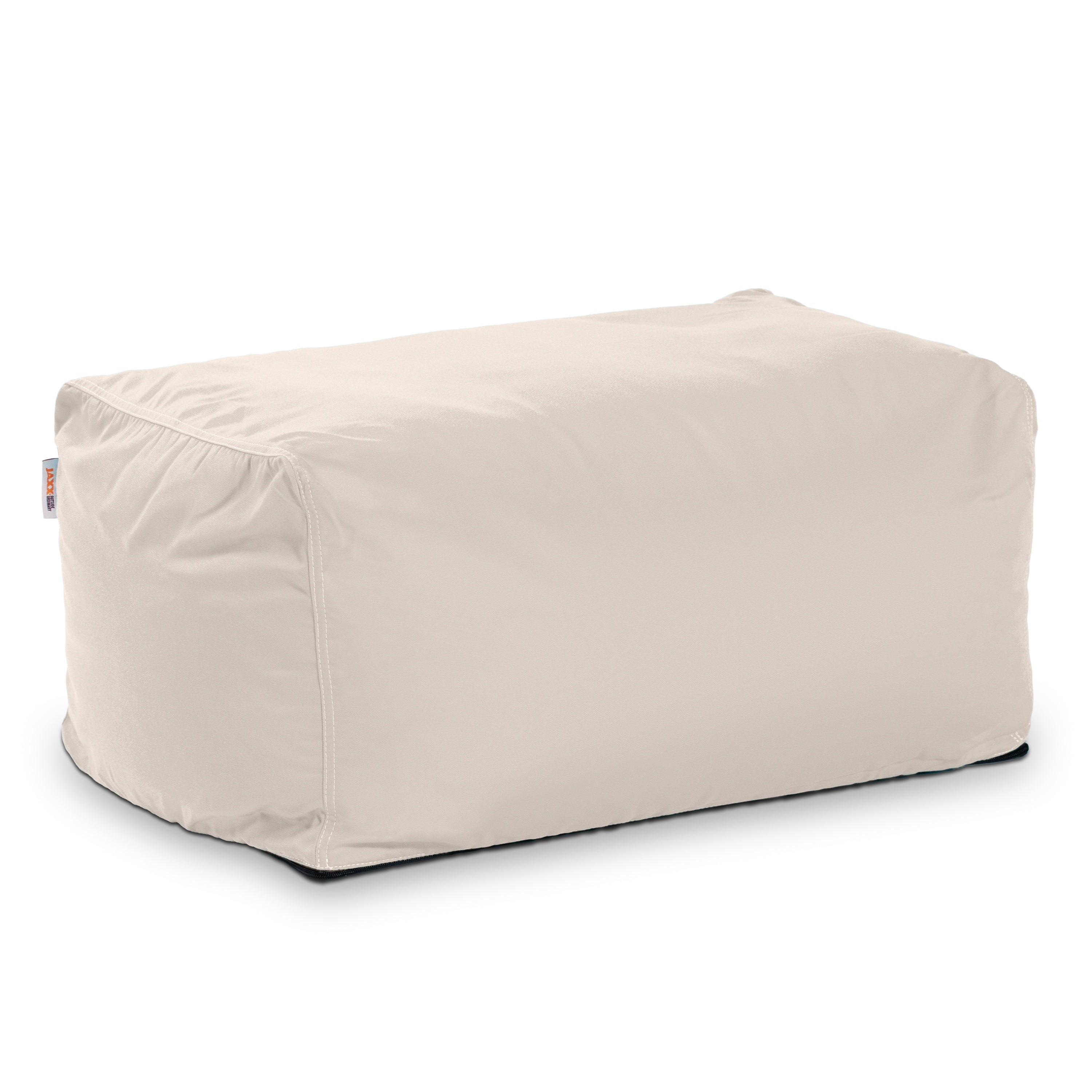 Jaxx Leon Outdoor Bean Bag Ottoman, White