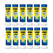 UHU Stic Magic Blue Glue Stick, Dries Clear, 40 g, Pack of 12