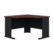 Bush Business Furniture Series A 48W Corner Desk in Hansen Cherry and Galaxy - 47.17" Width x 47.17" Depth x 29.66" Height
