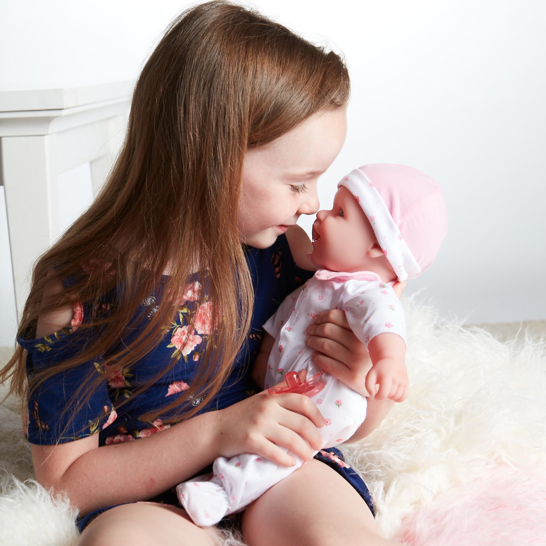 La Baby Soft 16" Baby Doll, Pink with Pacifier, Caucasian