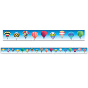 Magnetic Straight Borders/Trims, 1.5" x 24", Hot Air Balloon Theme, Pack of 12