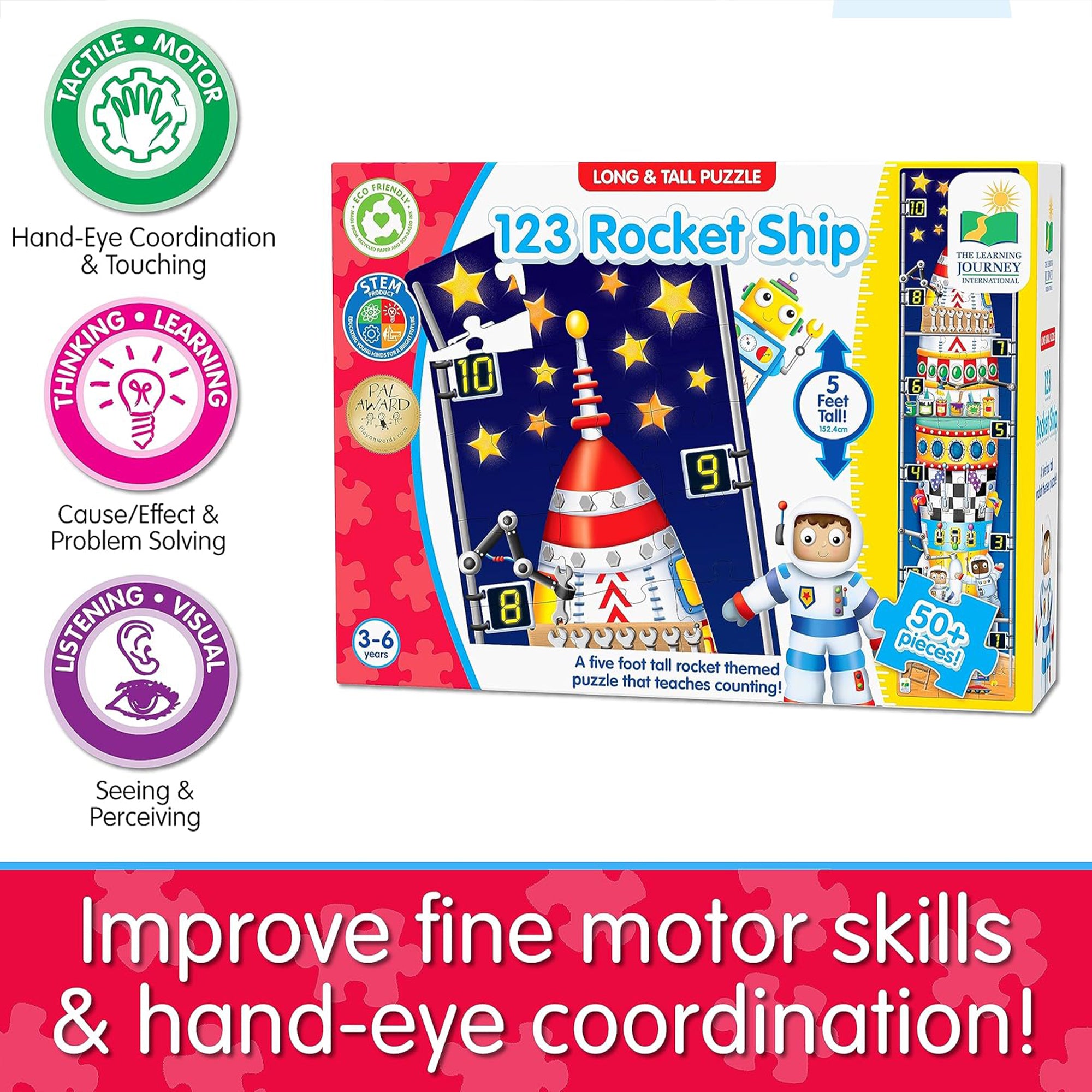 Long & Tall Puzzles - 123 Rocketship