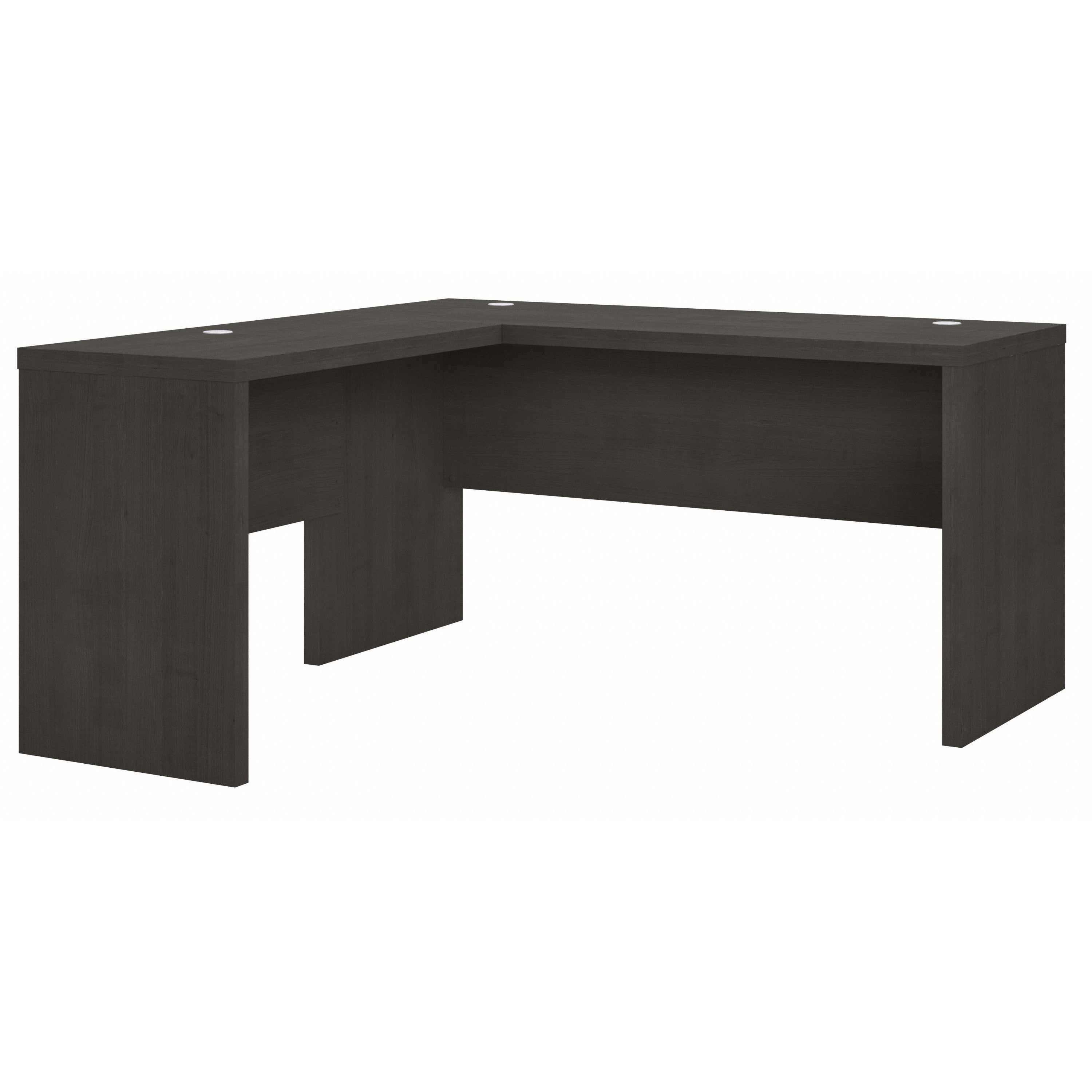 Bush Business Furniture Echo L Shaped Desk in Charcoal Maple - 60" Width x 59.84" Depth x 30" Height