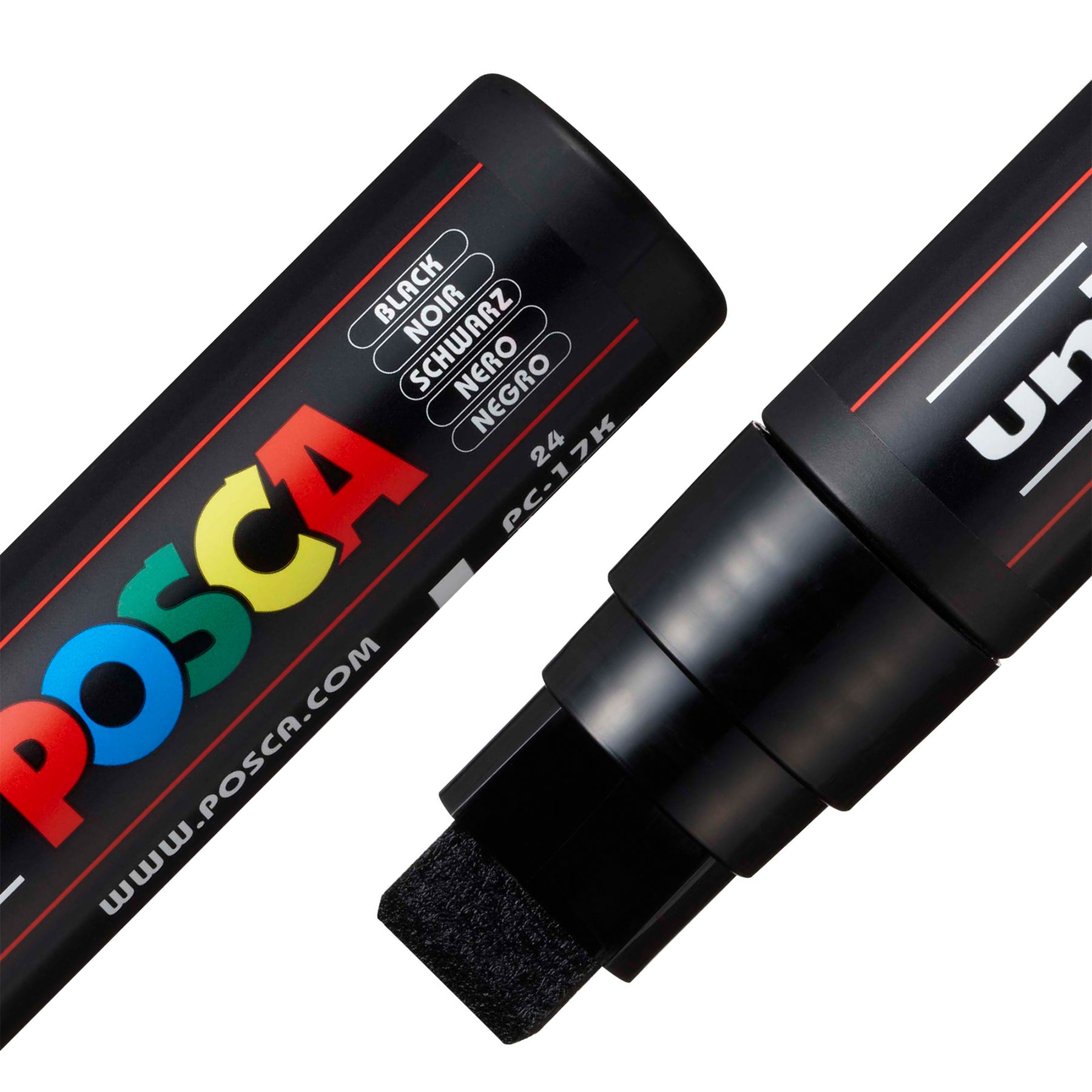 uni® POSCA PC-17K Water-Based Paint Markers, Extra Broad Tip (15mm), Black