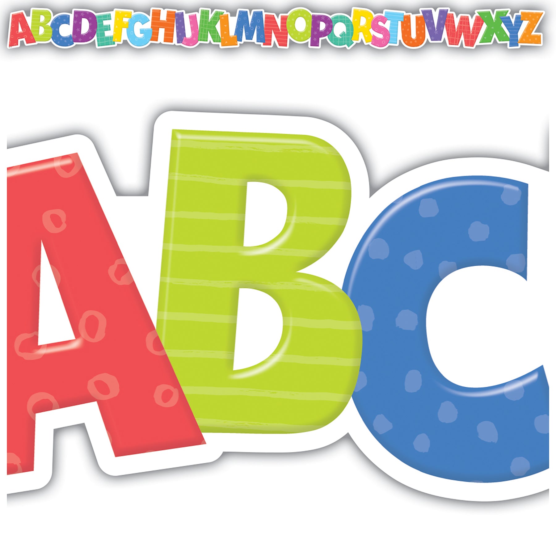 Colorful Alphabet Die-Cut Border Trim, 35 Feet