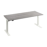 Bush Business Furniture Move 40 Series 72W x 30D Electric Height Adjustable Standing Desk in Platinum Gray with White Base - 71.02" Width x 29.37" Depth x 28.17" Height