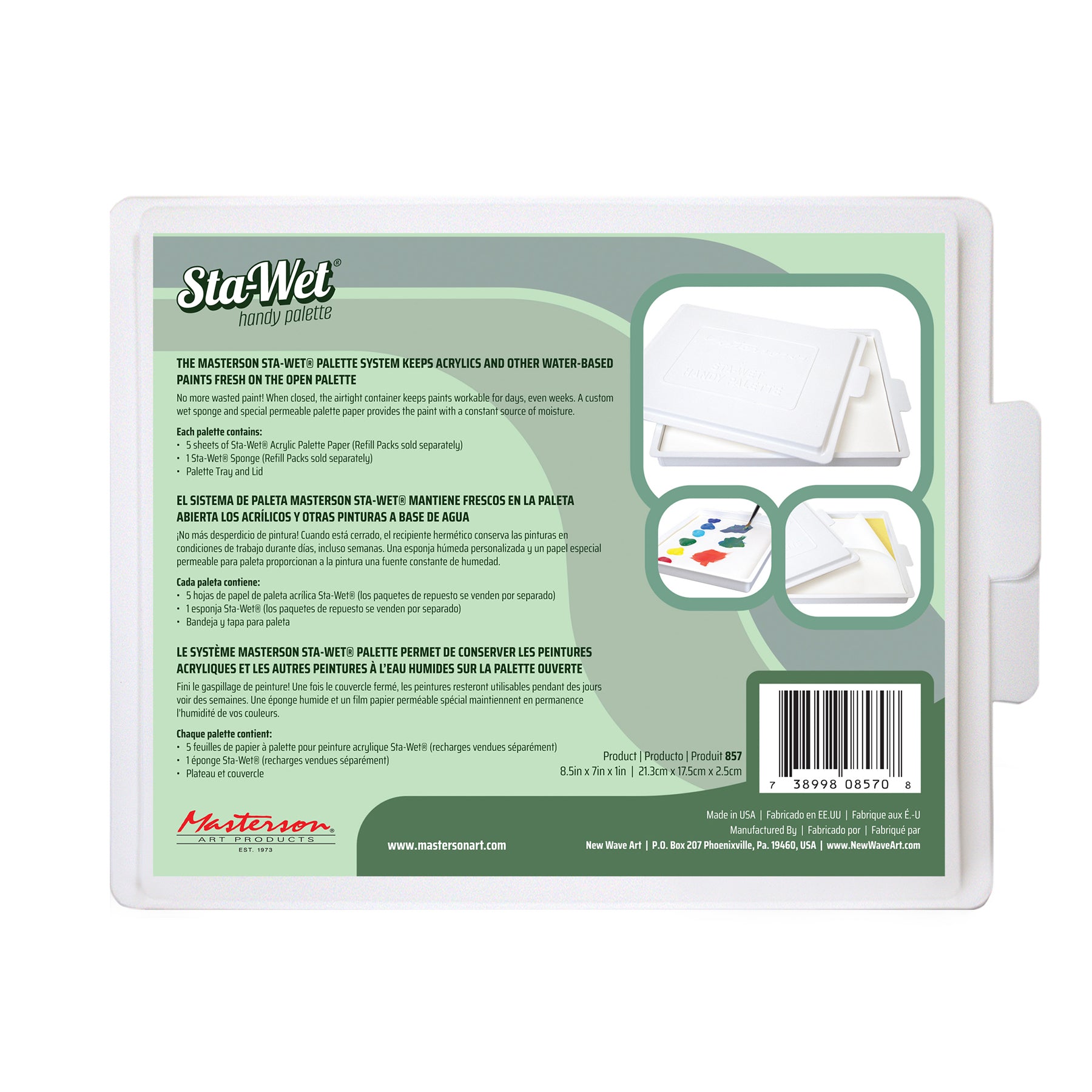Sta-Wet Handy Palette