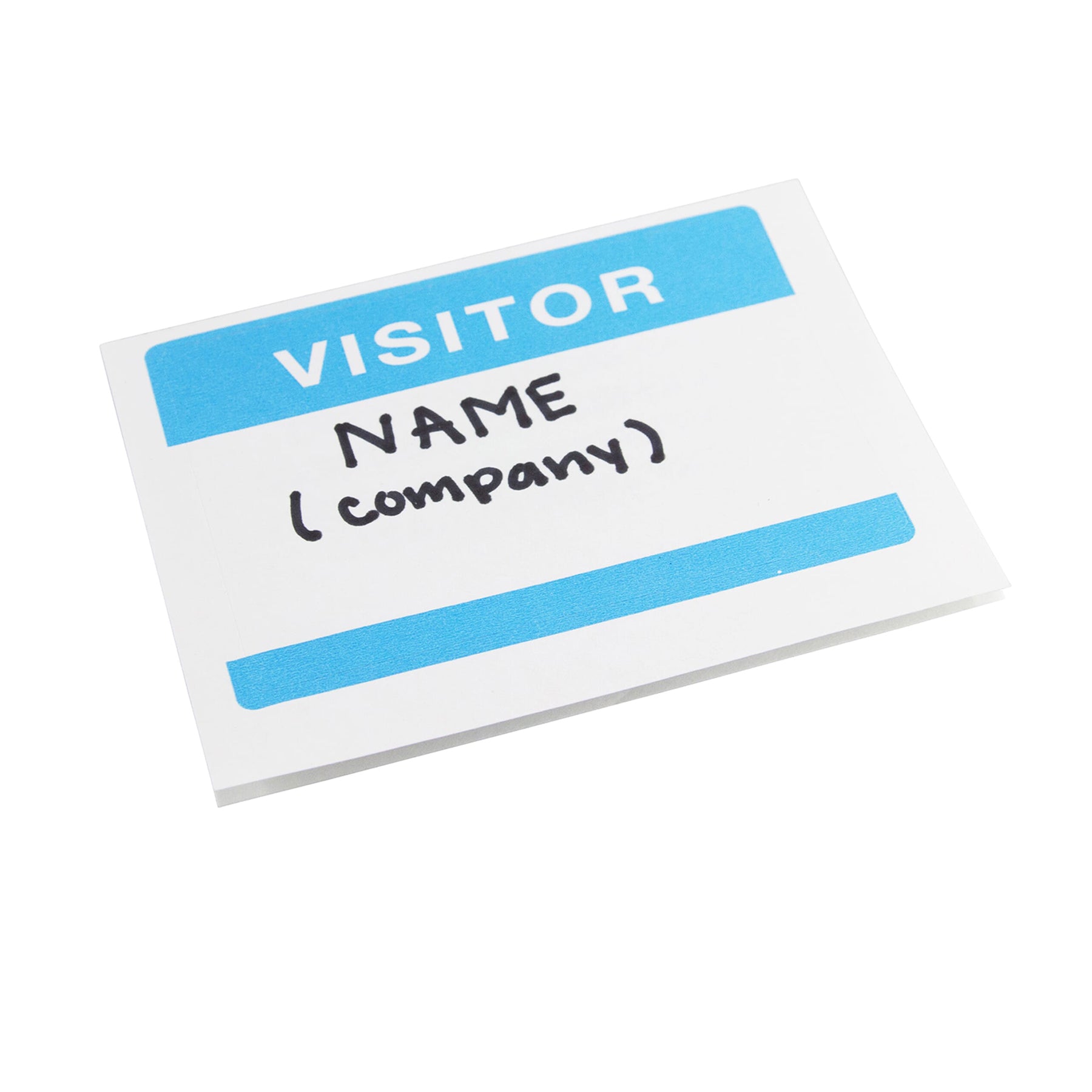 Visitor Adhesive Badges, Blue, Pack of 100