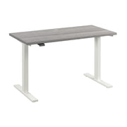 Bush Business Furniture Move 60 Series 48W x 24D Electric Height Adjustable Standing Desk in Platinum Gray with White Base - 47.6" Width x 23.62" Depth x 27.44" Height