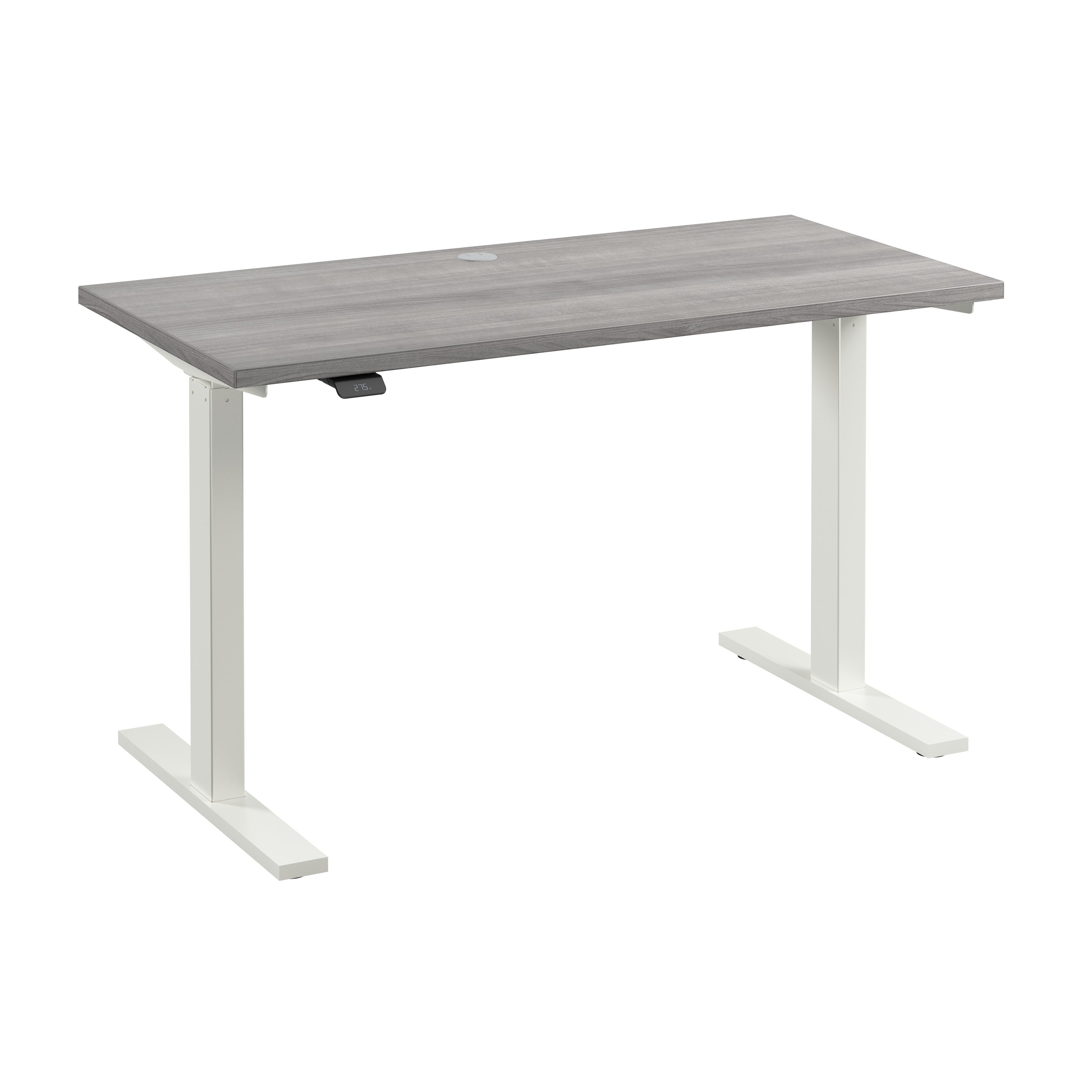 Bush Business Furniture Move 60 Series 48W x 24D Electric Height Adjustable Standing Desk in Platinum Gray with White Base - 47.6" Width x 23.62" Depth x 27.44" Height