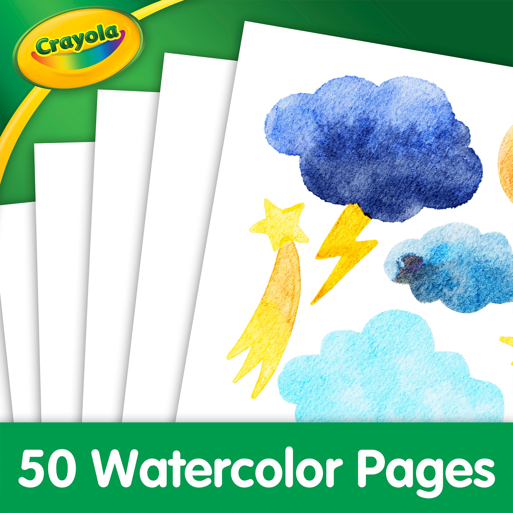 Marker & Watercolor Pad, 50 Blank Coloring Pages