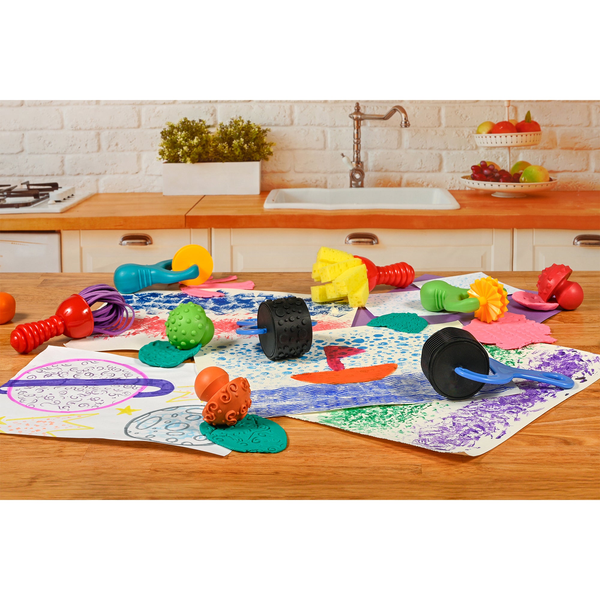 Squish 'N' Roll Paint & Dough Tools, Set of 15