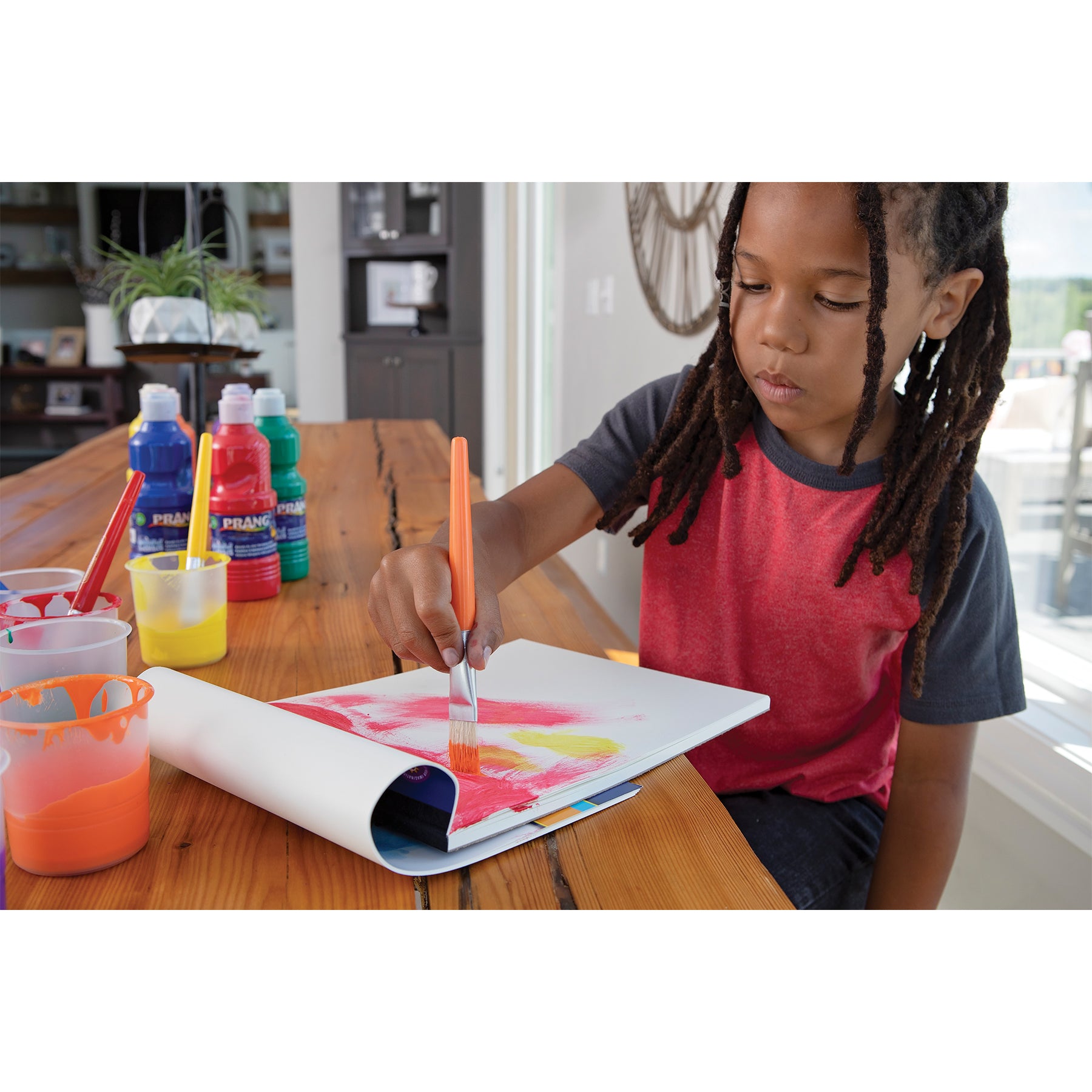 Tempera Paint Set, Assorted Colors, 16 oz Bottles, Set of 12