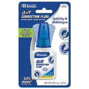 2 in 1 Correction Fluid with Foam Brush Applicator & Pen Tip, 0.74 FL OZ (22 mL)