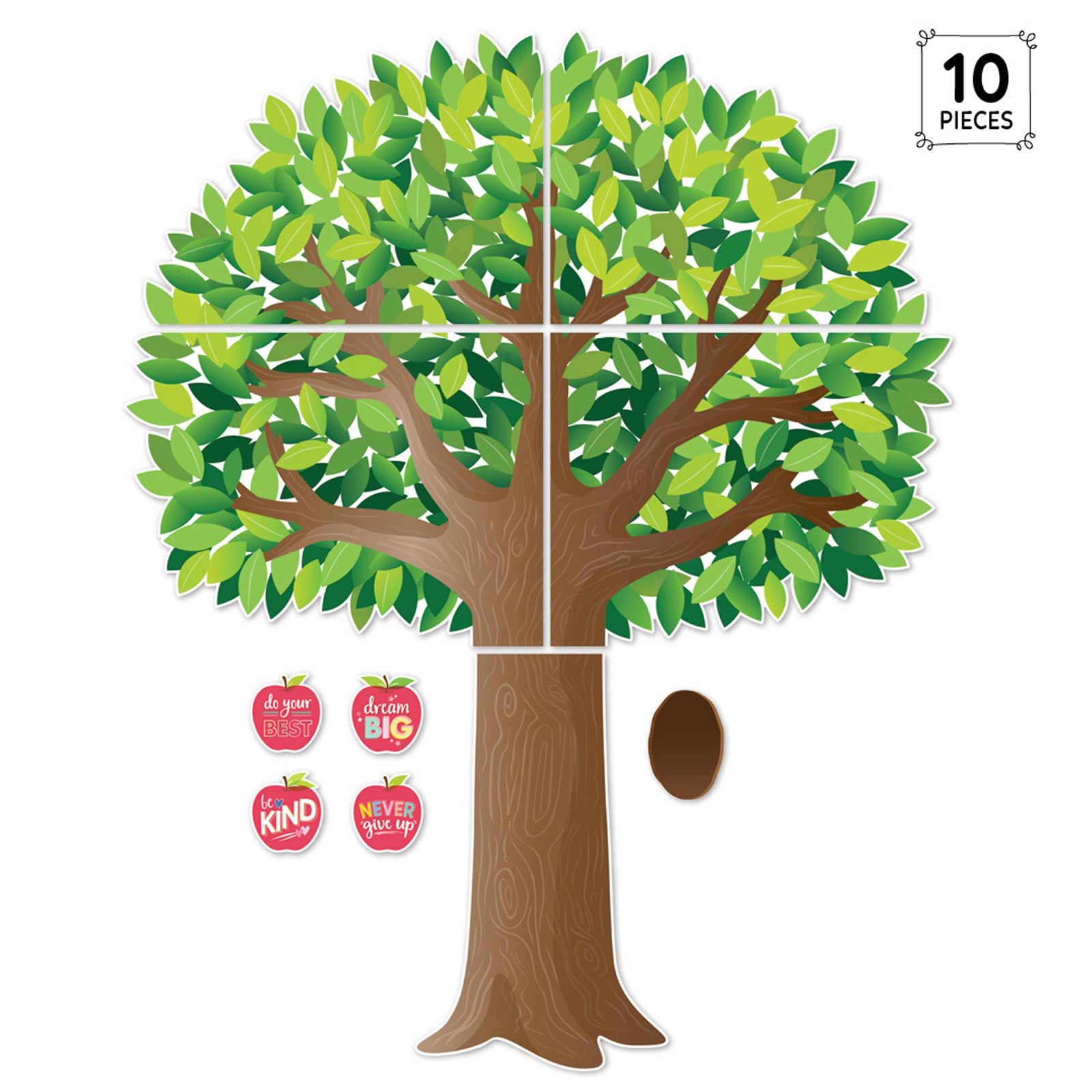 Apple Time Jumbo Tree Bulletin Board Set, 10 Pieces