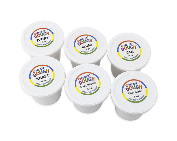 Multicultural Dazzlin' Dough - 6 oz each of 6 colors