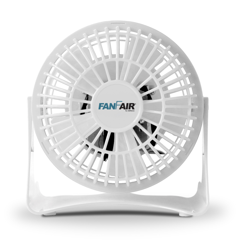 FanFair 4-inch Personal Desk Fan - White