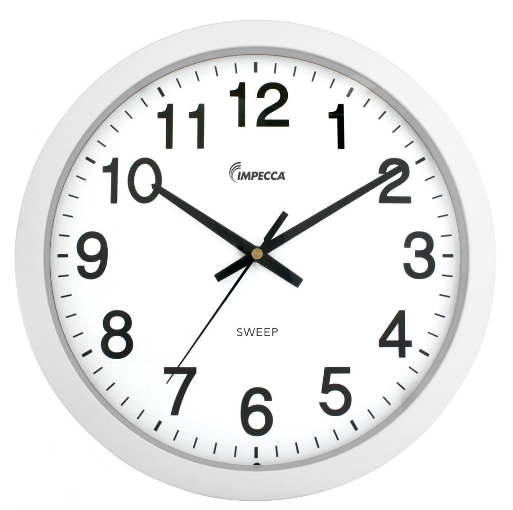 Impecca IMPECCA 10" WALL CLOCK, SILENT MOV. - White