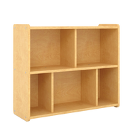 Preschool Compartment Storage, Assembled, Maple/Maple, 16"H x 40"W x 34"D