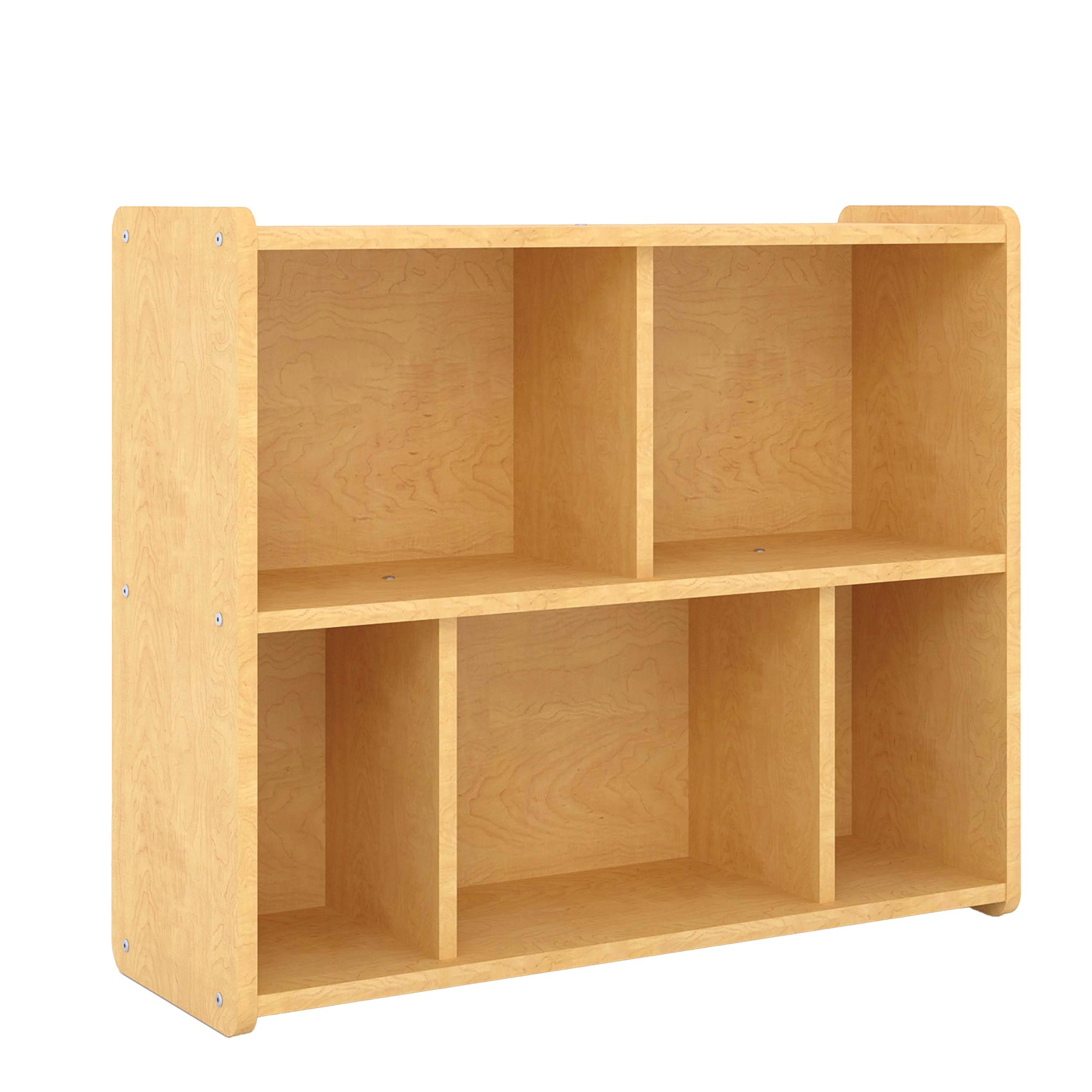Preschool Compartment Storage, Assembled, Maple/Maple, 16"H x 40"W x 34"D