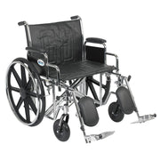 Drive, Sentra EC Heavy Duty Wheelchair, Detachable Desk Arms, Elevating Leg Rests, 24"Seat