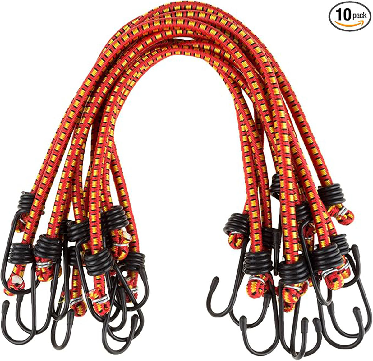 Stalwart Bungee Cords, 18", Pack of 10