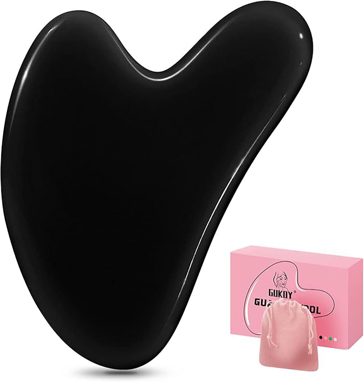 Gua Sha Facial Tool, Natural Jade Stone Guasha Board for SPAAcupuncture Therapy Trigger